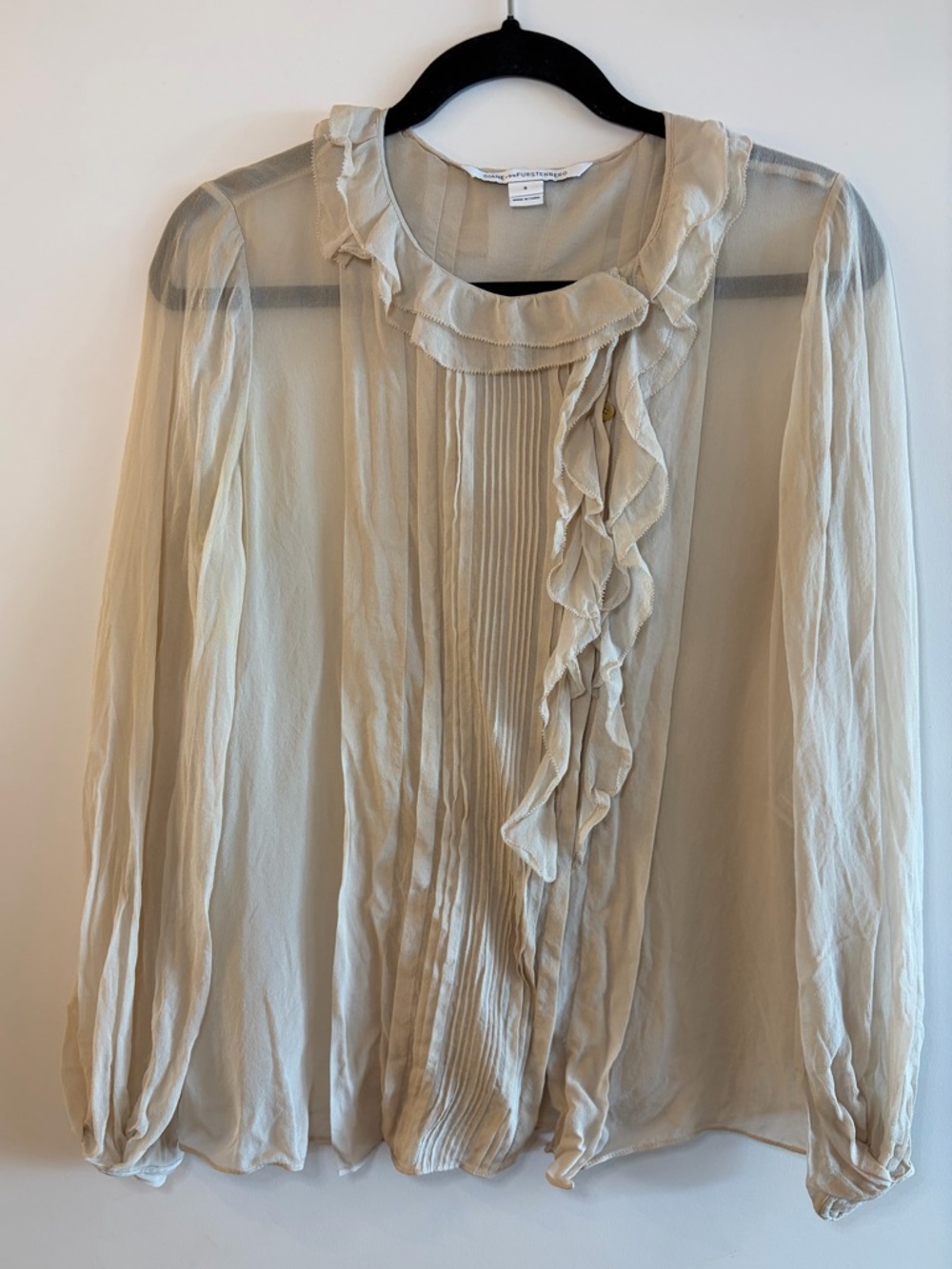 Diane Von Furstenburg Satin Blouse